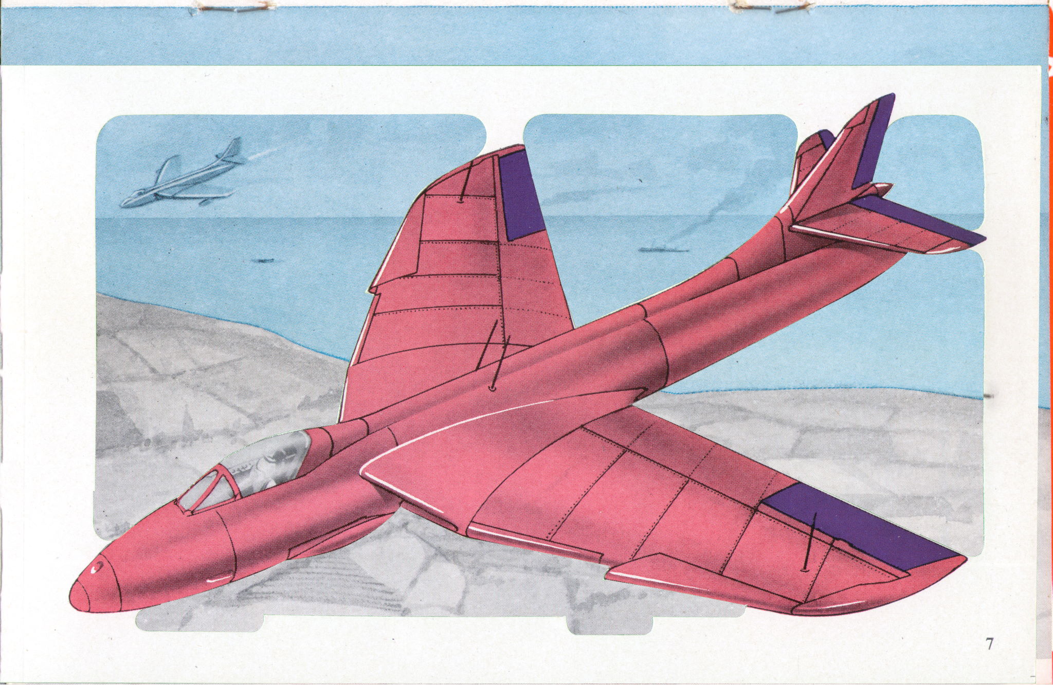 FROG The Attackers Series F144 Hawker Hunter, International Model Aircraft Ltd, 1965, буклет, компоновочный рисунок